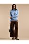 Solid Sweater with Turtleneck and Long Sleeves - 3