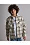 Plaid Shacket with Shirt Collar and Long Sleeves