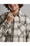 Plaid Shacket with Shirt Collar and Long Sleeves - 5