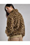 Animal Patterned Jacket with Zipper Closure - 5