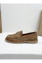 26Y-001-R40220 Women's Genuine Leather Loafers with Metal Detail on the Front - 3
