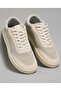 Ivory Men's Knit Detail Low Top Sneakers - 5