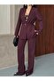 Blazer, Checked Jacket, Pants Suit, and a Thin Belt That Ties at the Waist - 3