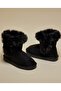 Black GIrl Fur Detail Winter Boots - 3