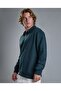 Solid Sweatshirt with Shirt Collar and Long Sleeves - 2