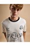 Typography Print T-Shirt with Crew Neck and Short Sleeves - 2