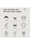 Rechargeable Waterproof Trimmer for Body & Groin Hairs LED Display - 6