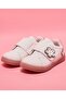 White GIrl Appliqued Velcro Shoes - 2