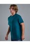 Solid T-Shirt with Crew Neck and Short Sleeves - 4
