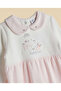Pink Girl's Color Block Footed Sleepsuit - 3