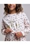 Printed Knit Dress with Crew Neck and Long Sleeves - 5