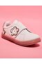 White GIrl Appliqued Velcro Shoes