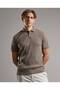 Textured Polo T-Shirt with Short Sleeves