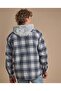 Plaid Hooded Shirt with Long Sleeves - 4