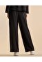 Textured Wide Leg Pants with Drawstring Waist - 5