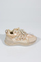 B1014 Women's Thick Sole Lace-Up Sneakers Shoes