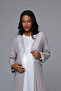 Lace, Long Dressing Gown Maternity-Nightgown 2-Piece Set - 2