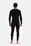 6035V6250 Men's Long Sleeve V-Neck Thermal Underwear Suit-Black - 2