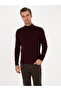 Light Burgundy Slim Fit Wool Blend Half Fisherman Basic Knitwear Sweater 50315296-Vr263 - 3