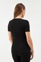 500V504 Women's Short Sleeve O Neck Thermal Underwear Suit-Black - 3