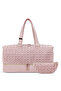 Luxe Knit Diaper Bag with Clutch - Pink