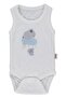 Organic Single Double Athletic Body Suit (Organic Stars and Koalas) Ecru