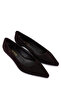 Women's Genuine Leather Brown Suede Heeled Shoes - 2