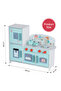 Wooden Kitchen w/ Refrigerator and Accessories - Teal - 8