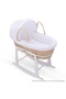 Moses Basket with Waffle Beddings and Mattress - Wooden Brown - 7