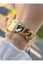 Romanson Special Design Chain Cord 5 Atm 2 Year Warranty Women Wrist Watch+Bracelet 2055.04 - 2