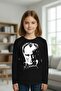 Ataturk Printed Black Uzunkol T-Shirt (November 10, October 29, April 23)