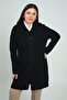 Women's Front Patterned Pocketed Ribbed Plus Size Lycra Knitwear Cardigan
