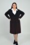 Women's Karyağdı Pattern Pocketed Plus Size Knitwear Long Cardigan - 2