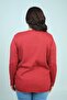 Women's V-Neck Front Stripe Ribbed Cold Yarn Plus Size Knitwear Blouse - 4