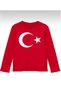 Unisex Children's Long Sleeve Red Moon-Star T-Shirt 100% Cotton October 29Th Celebration