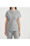 Grey Smoked Doctor Women's Uniform Envelope Collar Scrubs Suit Bat Sleeve Nurse Clothing Cotton Fabric