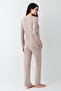 Women's lace detailed buttoned pajama set, 50% modal 50% cotton - 4