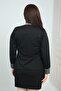 Women's plus size long cardigan with single-sided horizontal stripes - 4