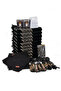 20-Person Hajj and Umrah Gift Velvet Prayer Rug Set – Black - 5