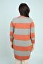 Women's Transverse Thick Striped Plus Size Cardigan - 4