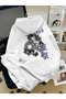 Unisex Men's and Women's Tokyo Dragon Printed Oversize 3 Thread Hooded Tracksuit Set