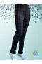 Plaid Smoked Gray Knitted Medium-Thick Cotton Lycra Girls Ribbed Stitching Pants Leggings - 4