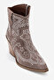 Women's Stoned Thick Sole Western Boots Real Suede Leather Zy 1610 Vi̇zon - 3