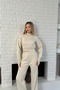 Women's Fingerless Knitwear Set Ecru - 2