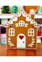 Christmas Wall, Window and Tree Banner in the Shape of Gingerbread Cookie Man Colors House and Snowflake - 7