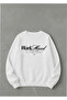 Crew Neck Oversize Men's Sweatshirt Work Hard Print - 2