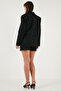 Stoned Regular Fit Brooch Detailed Jacket-Shorts Skirt Set Women's Set 6839618 - 7