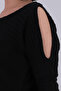 Women's Black Soft Textured Off-Shoulder Blouse Arm-26K001024 - 2