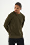 Süperlife Men's Gray Crew Neck Ribbed Regular Fit Sweatshirt Spr26Swk930 - 5