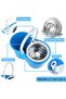 360° Spin Mop and Bucket Set with Wringer, 2 Extra Microfiber Replacement Heads (Blue) - 3